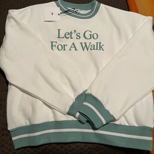 NWT Yllw the label “Let’s go for a walk” oversized sweatshirt